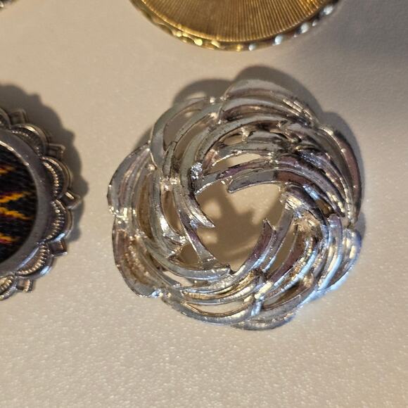 Vintage Scarf Clip Lot - Gold, Silver, Southwestern & more - some West Germany - Picture 4 of 11